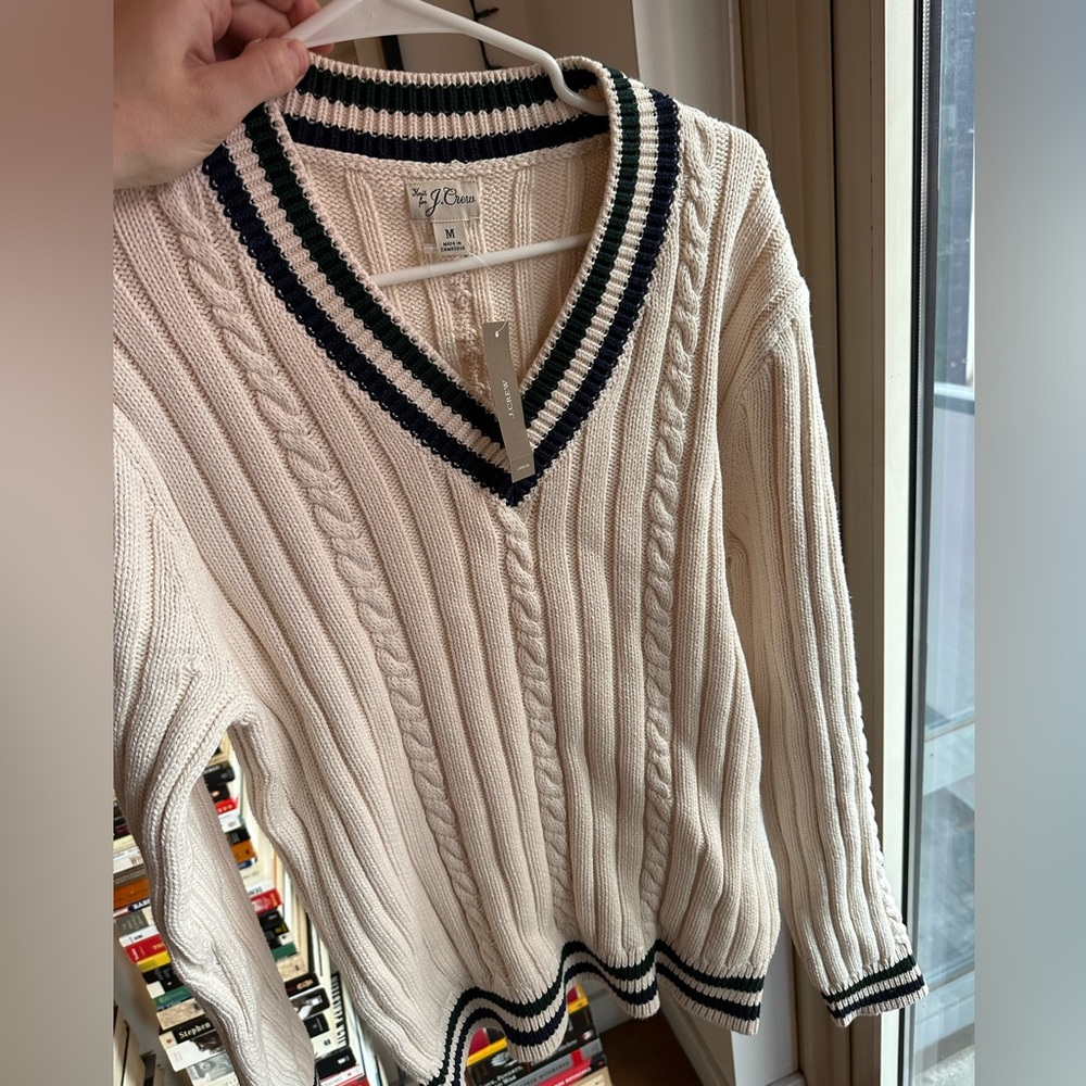 J Crew Cable Knit V-neck Sweater - men’s medium.